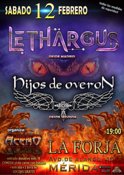 Concierto en Mérida: Lethargus + Hijos de Overon